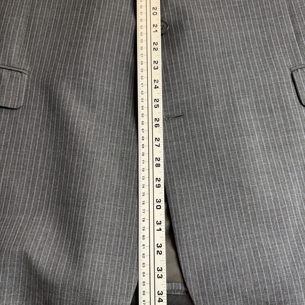 Coppley Brothers Custom Tailored 100 Wool‎ Pinstripe Suit Mens 48L 40W - Picture 6 of 11